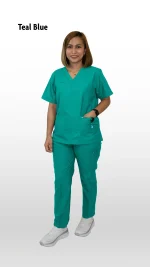 Wonder Scrubs Unisex V- Neck Top & Trousers - Image 3